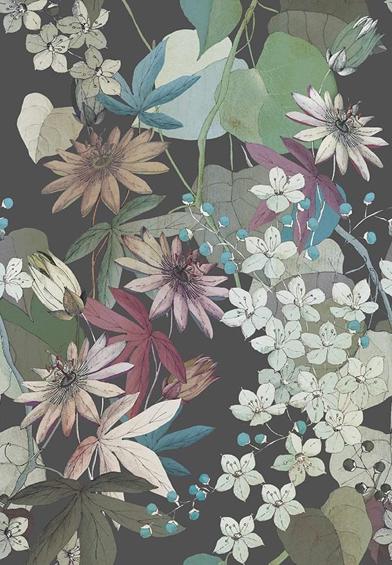 1906-131-01-Clematis-Ebony-swatch.jpg Papel de Parede Capri 190613101 Painel