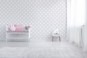 100102-papel-de-parede-importado-dotty-grey-ambiente.jpg Papel de Parede Kids n Teens 2 100102