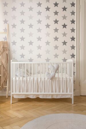100111-papel-de-parede-superstar-silver-ambiente-2.jpg Papel de Parede Infantil Kids n Teens 2 100111