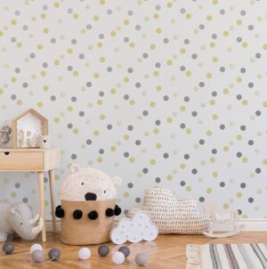 108264-papel-de-parede-importado-dotty-polka-yellow-silver-ambiente-2-596x600-1.jpg Papel de Parede Infantil Kids n Teens 2 108264