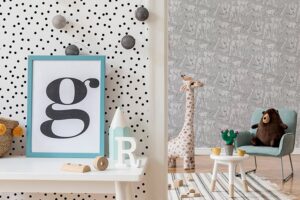 108562-papel-de-parede-importado-confetti-black-white-ambiente-2.jpg Papel de Parede Infantil Kids n Teens 2 108562