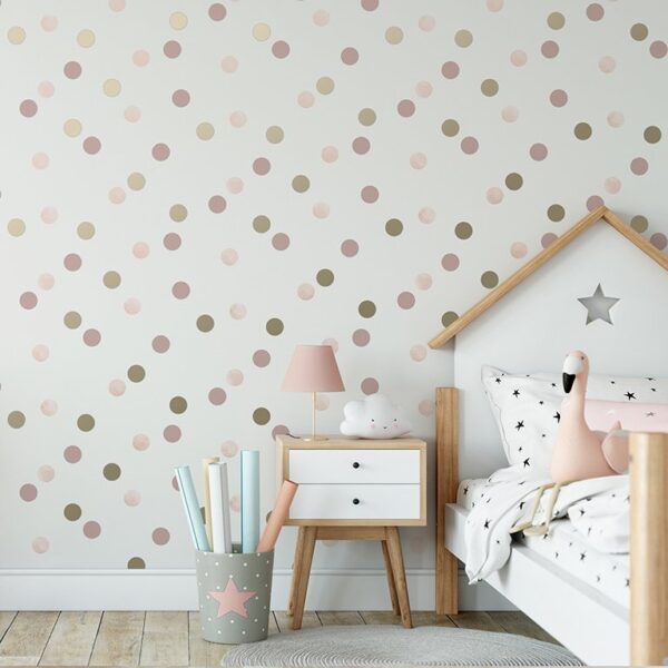 108565-papel-de-parede-importado-dotty-polka-pink-american-gold-ambiente.jpg Papel de Parede Infantil Kids n Teens 2 108565