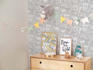 108567-papel-de-parede-importado-jungle-animals-grey-ambiente-2.jpg Papel de Parede Infantil Kids n Teens 2 108567