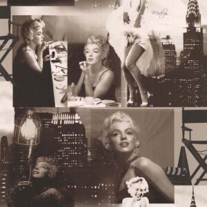 12101209__65692.jpg Papel de parede Les Aventures 3 12101209 Marilyn Monroe Tons de Bege Branco e Preto