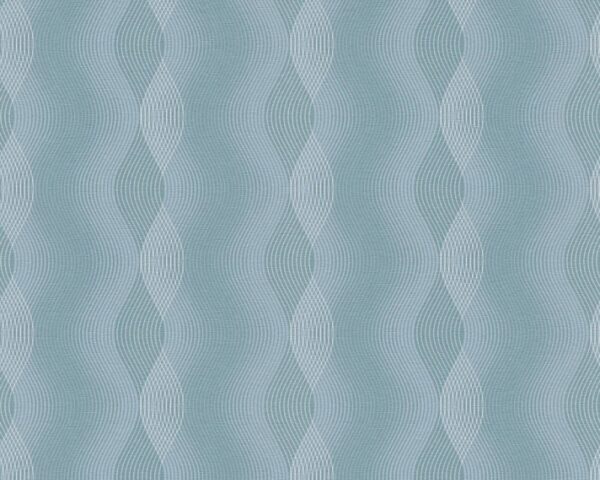 Papel de Parede Vinílico Life 4 356042 Geométrico Tom de Azul Verde e Branco