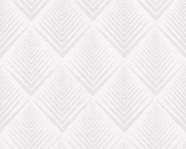 Papel de Parede Vinílico Life 4 356064 Geométrico com leve brilho Tom Branco e Cinza