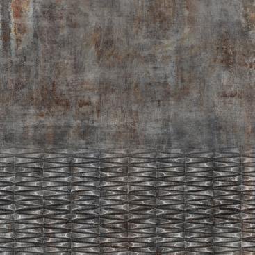 429763_Rostplatte-bewerkt-rapportiert-grau-Relief-Unten.jpg Papel de Parede Factory IV 429763 Painel (4,00m x 3,00m)