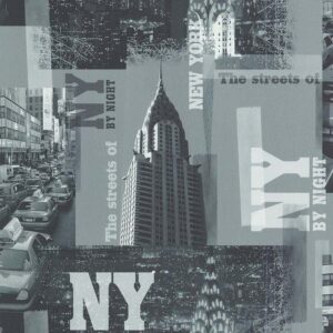 51123509__19189.jpg Papel de Parede Infantil Les Aventures 3 51123509 New York Tons de Cinza, Branco e Azul