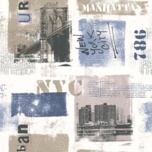 51165301__21839.jpg Papel de parede Les Aventures 3 51165301 Teenager / NY Tons de Cinza, Branco e Azul