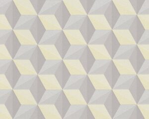 962553__16935.jpg Papel de Parede Vinílico Life 4 962553 Geométrico com leve brilho Tons de Cinza e Amarelo